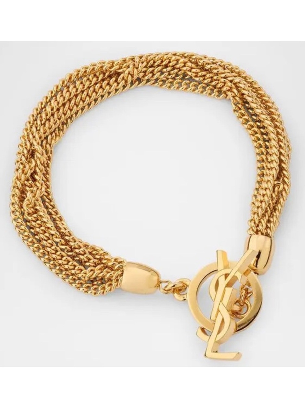 SAINT LAURENT YSL logo chain bracelet